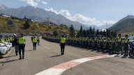La Unidad de la Guardia Civil 'Dámaso Guillén' para la Vuelta Ciclista a España recorre las carreteras de Huesca