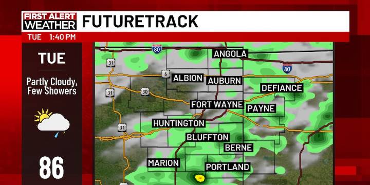 First Alert Forecast: Tracking a few showers, storms as front passes
