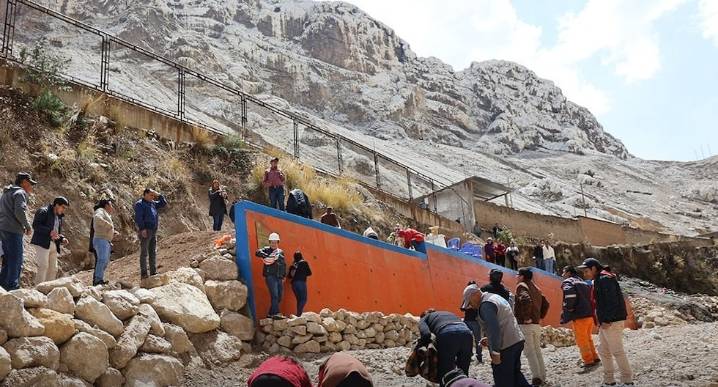 La Oroya: culminan trabajos de protección en quebrada Cuchimachay antes de lluvias