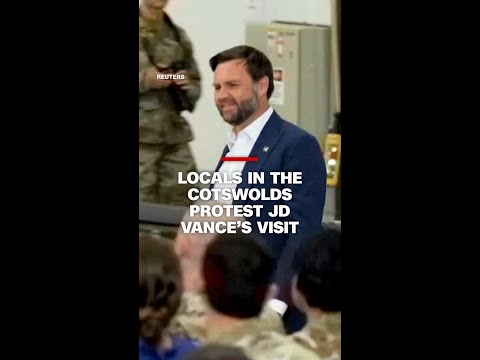 Locals in the Cotswolds protest JD Vance’s visit
