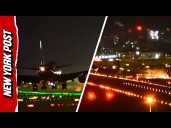 SCARY Moment Boeing Plane's Wing Crashes into Runway