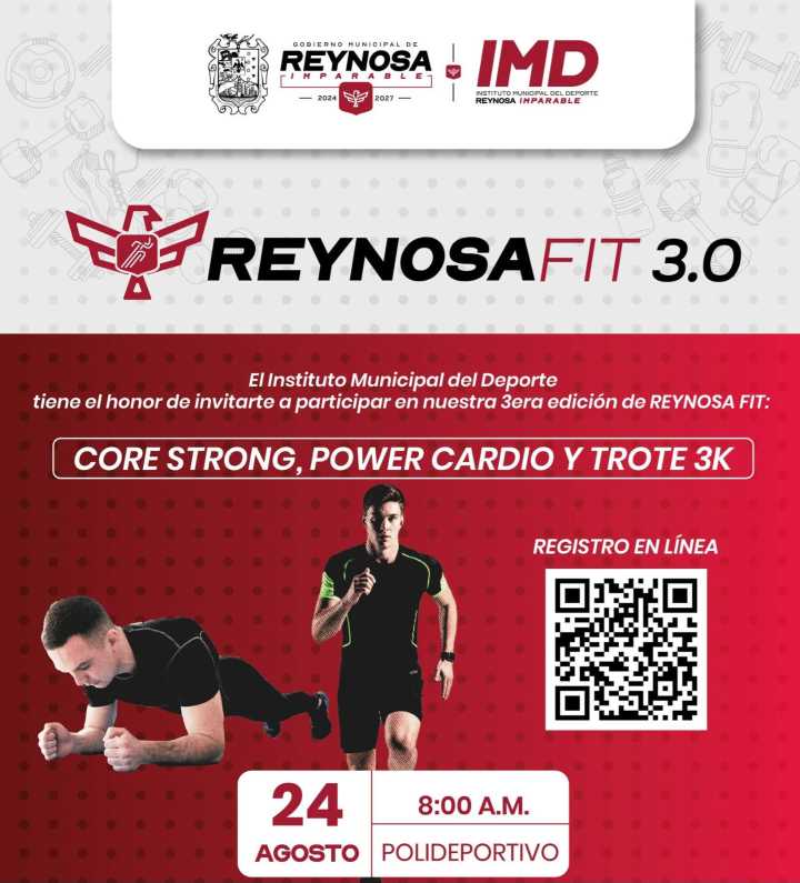 Este domingo llega Reynosa Fit 3.0