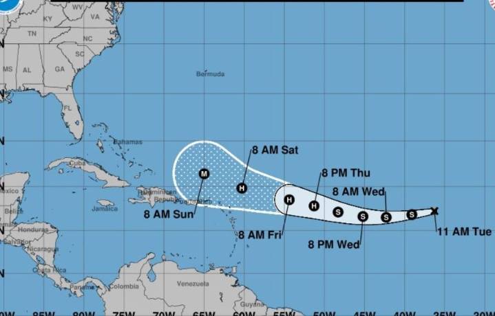 Monitorean la trayectoria de la Tormenta Tropical Erin en el Atlántico central