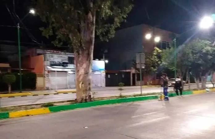 Pintura vial en Himno Nacional cambia del amarillo al verde