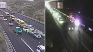Once heridos en una colisión múltiple de cinco vehículos en la TF-1 a la altura de Güímar (Tenerife)