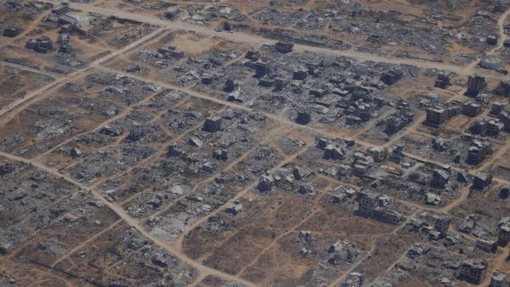 Las imágenes aéreas que muestran la magnitud de la destrucción en Gaza