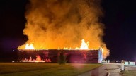 Firefighter suffers minor injury fighting large Morgan County barn fire