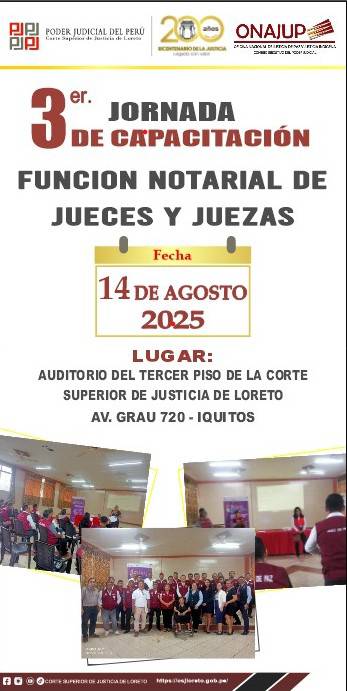 Corte de Loreto capacita a jueces de paz