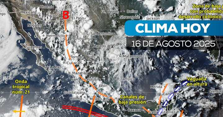 Pronóstico del clima 16 de agosto: Estos estados tendrán tormentas y altas temperaturas