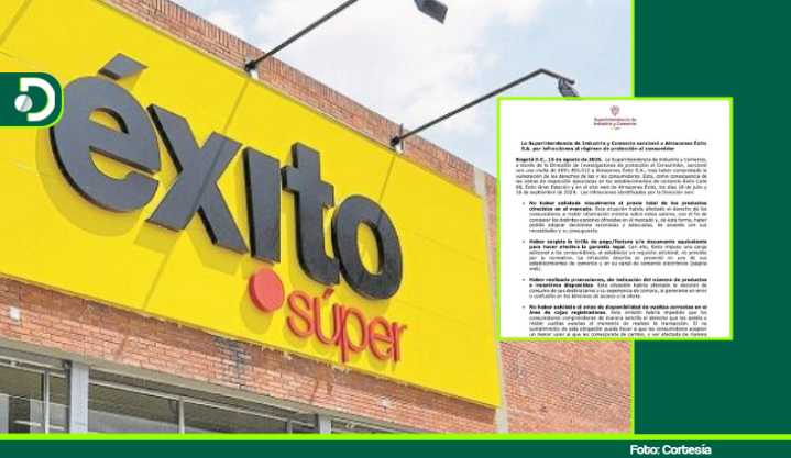 SIC impone millonaria multa a Almacenes Éxito por irregularidades en precios, promociones y garantías