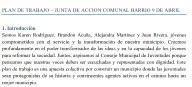 Plan de Trabajo – Junta de Acción Comunal Barrio 9 de Abril en San Miguel
