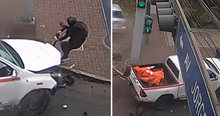 San Isidro: joven en scooter es arrollada por camioneta municipal que perdió el control