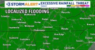 Summer storms could lead to localized flooding today