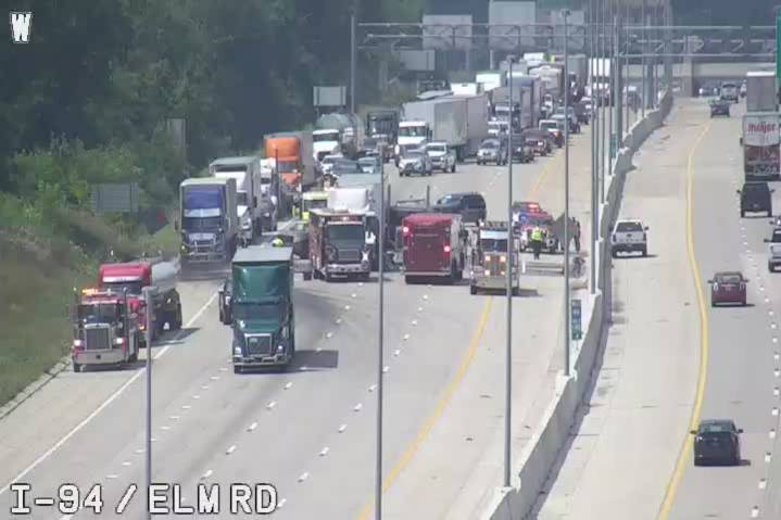 Crash closes eastbound I-94 at Elm Road in Jackson County