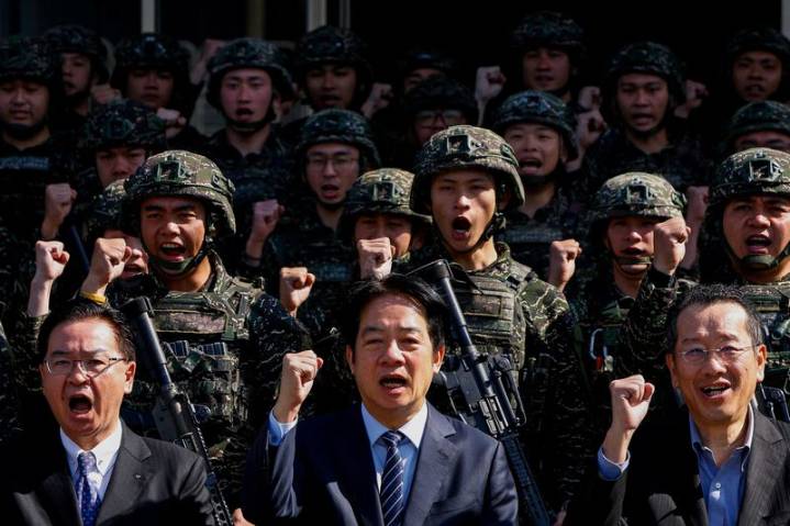 Taiwan president ups defence spending target to 5% of GDP