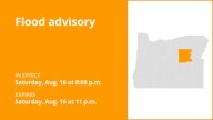 Flood advisory affecting Grant County Saturday night caused by substantial downpours