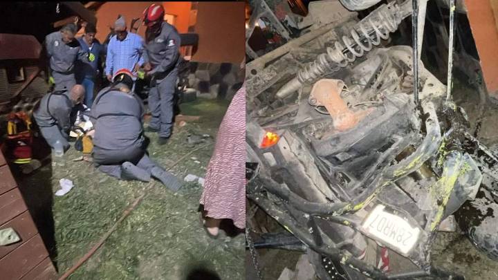Jóvenes caen a barranco tras volcar su razer en Santiago, Nuevo León; hay un muerto
