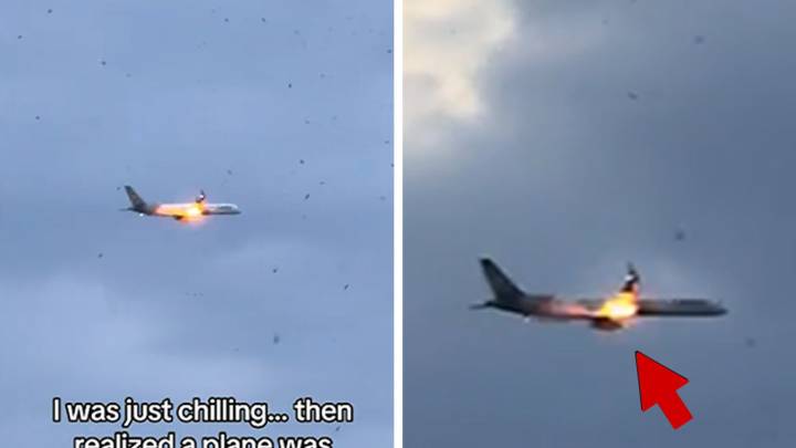 Passenger Jet Makes Emergency Landing After Flames Erupt Near Engine Mid