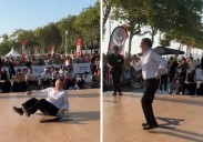El baile viral de Abel Caballero: «Vigo es la capital mundial del 'break dance'»