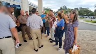 Witnesses allege battery outside Lake GOP meeting