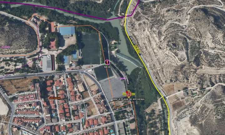 Rescatada en Archena una mujer arrastrada por la corriente del río junto a sus dos perros