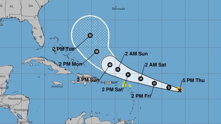 Watches issued as Tropical Storm Erin forecast to become hurricane