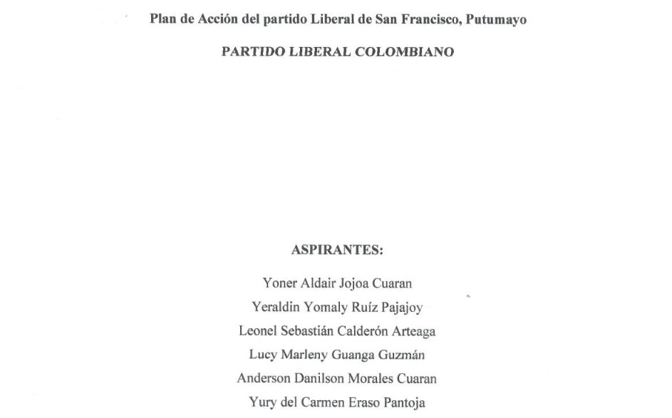 Partido Liberal Colombiano presenta plan de acción para Consejos de Juventud en San Francisco