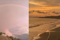 Arcoíris sorprende en playas de Bahía de Banderas (Video)