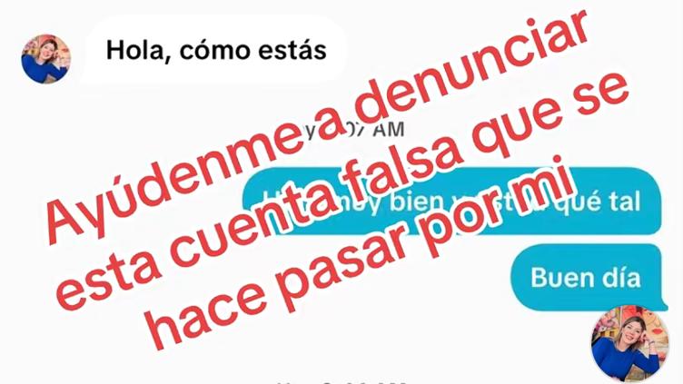 Crean cuenta falsa de Daniela Álvarez en TikTok