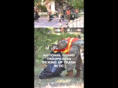 National Guard troops seen picking up trash in DC
