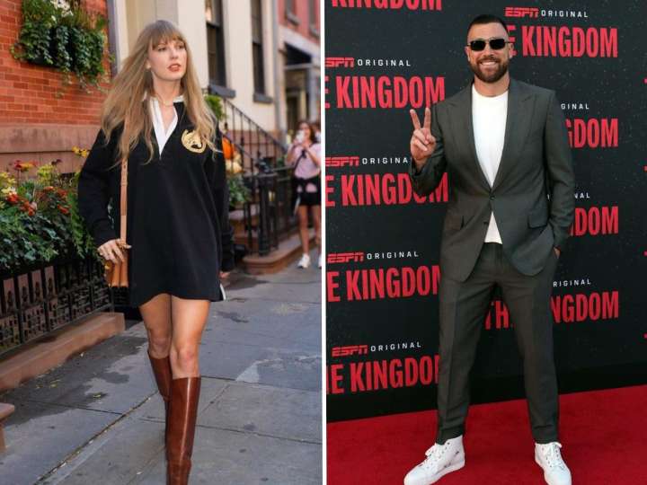 Taylor Swift got engaged in a Ralph Lauren dress that subtly matched Travis Kelce's outfit