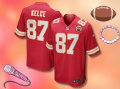 Here’s how to get a Travis Kelce jersey as Taylor Swift makes appearance on the ‘New Heights’ podcast