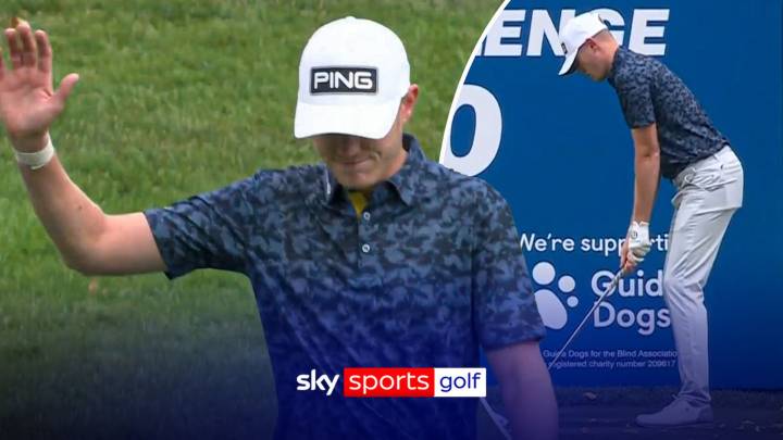 Ben Schmidt hits hole-in-one on the 14th hole at British Masters