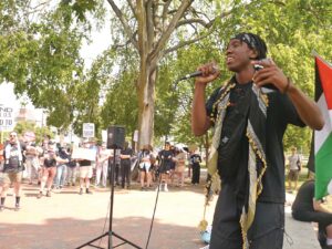 Protestors target Capital One’s ties to Israeli arms manufacturer