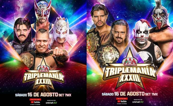 Cartelera y horarios de Triplemanía XXXIII; ¿dónde ver en vivo el magno evento de Lucha Libre AAA este sábado 16 de agosto?
