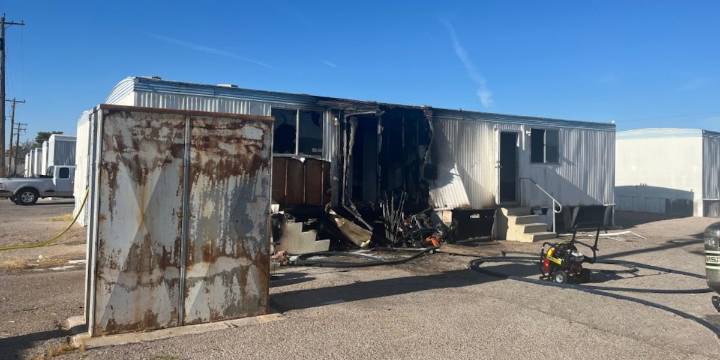 Two people suffer injuries after northeast Las Vegas fire