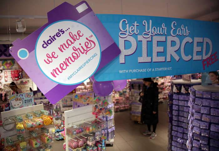 Claire's, known for piercing millions of teens' ears, files for Chapter 11, 2nd time since 2018