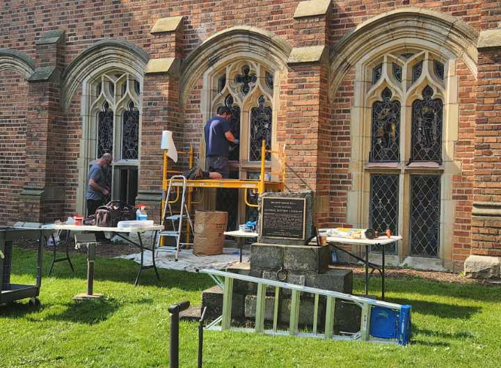 Meadow Brook restores historic stained glass windows after act of vandalism