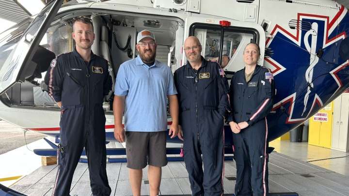 Pennsylvania crash survivor thanks LifeNet 8-1 Air-Medical Team on World Helicopter Day