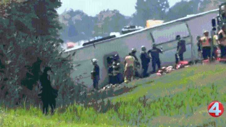 Multiple dead after tour bus rollover on I