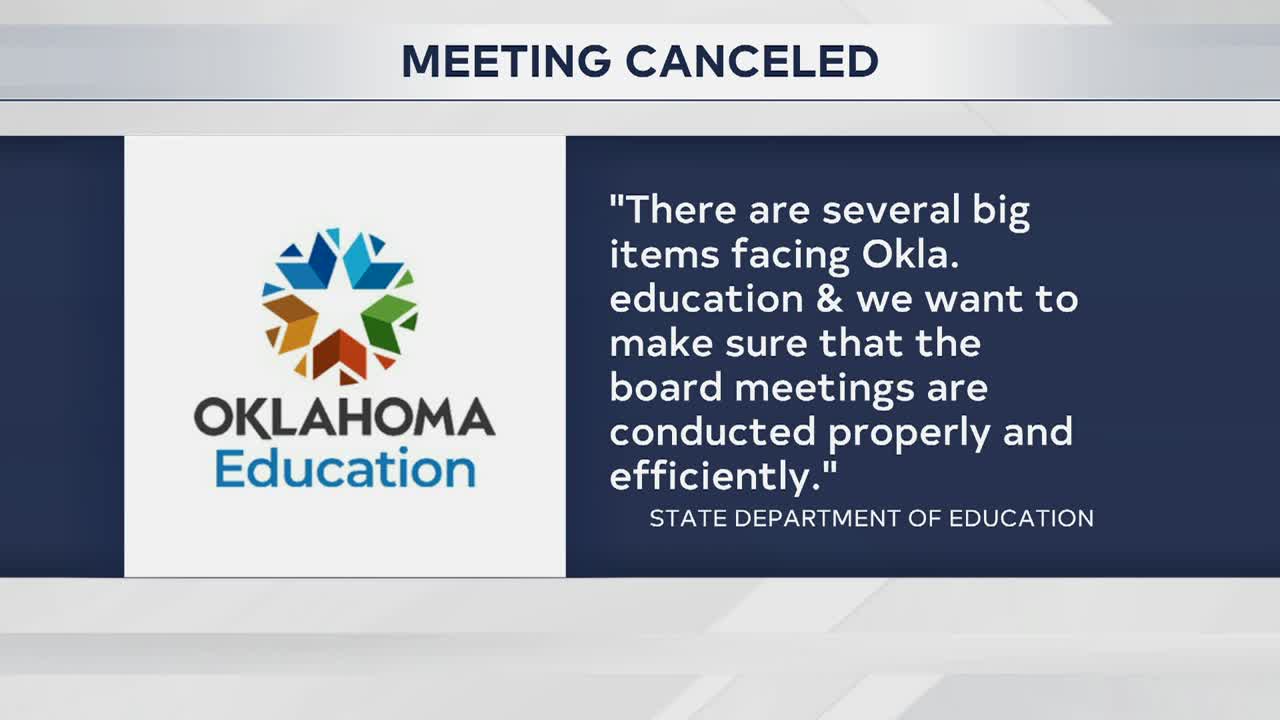 Oklahoma State Board of Education cancels August meeting