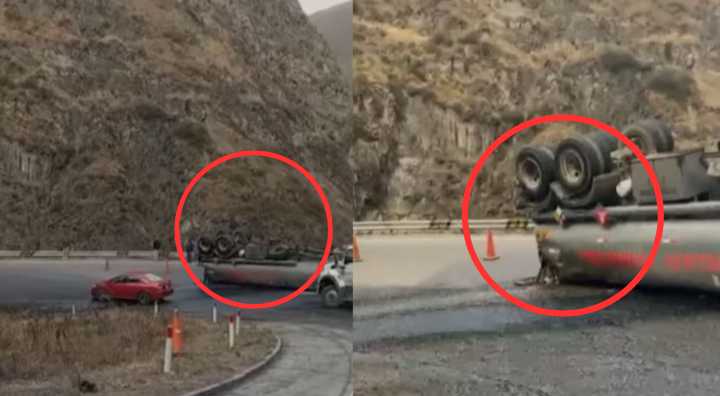 ¡Alerta! Derrame de petróleo cae en el río Rímac tras volcadura de camión