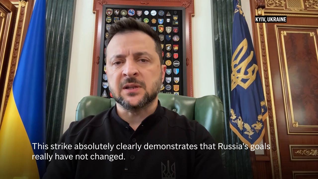 Zelenskyy says Russia's bombardment of Kyiv shows Putin wants to continue war