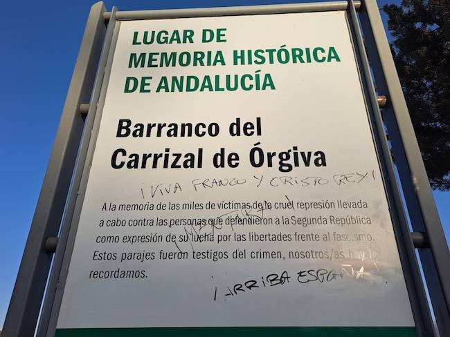 Nuevo ataque fascista a un Lugar de Memoria Histórica de Granada