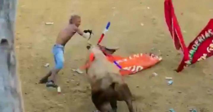Man gored to death after taunting huge bull at packed Caribbean festival