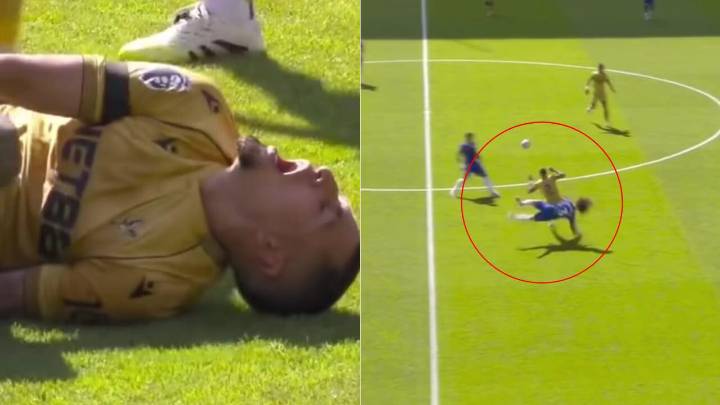 Daniel Muñoz recibió fuerte patada de jugador del Chelsea que hizo volar su canillera; así sucedieron los hechos