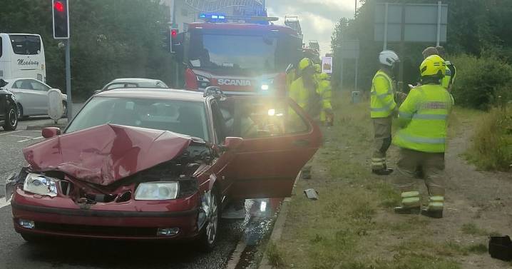 Edinburgh police investigating as car involved in crash on busy road 'drives off'