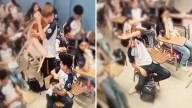VIDEO: Así fue el momento en que alumno fue golpeado con pupitre en la Prepa 2