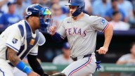 Kyle Higashioka has a 3-run double in the 9th to help the Rangers beat the Royals 6
