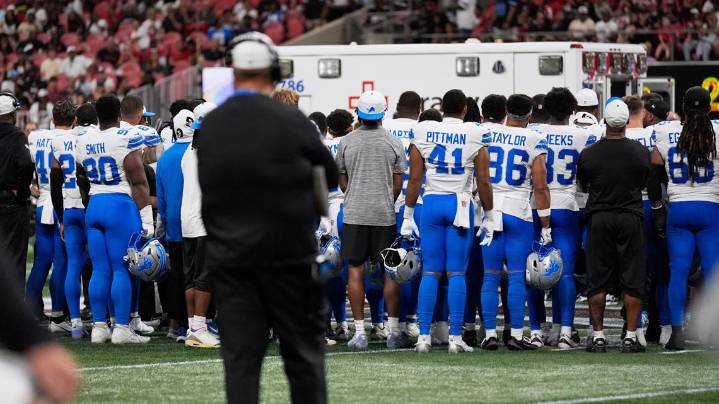 Lions' Morice Norris shares good news after he was taken off field in ambulance